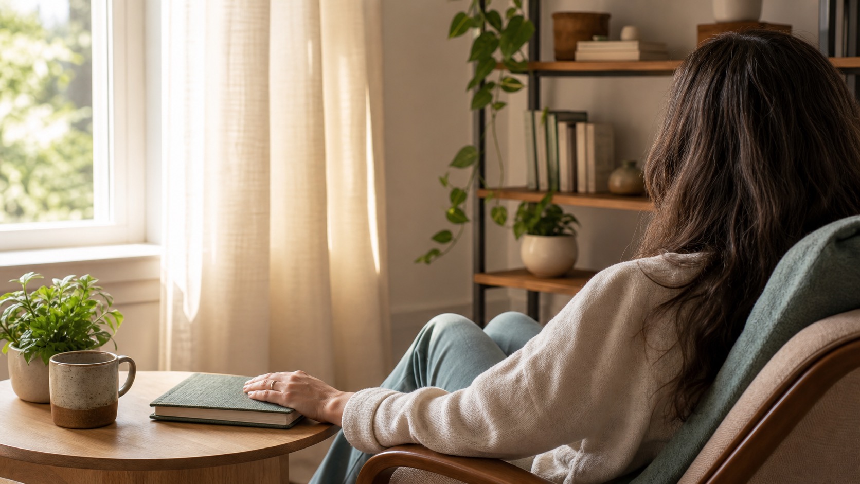 Calm home setting for a structured online EMDR therapy process