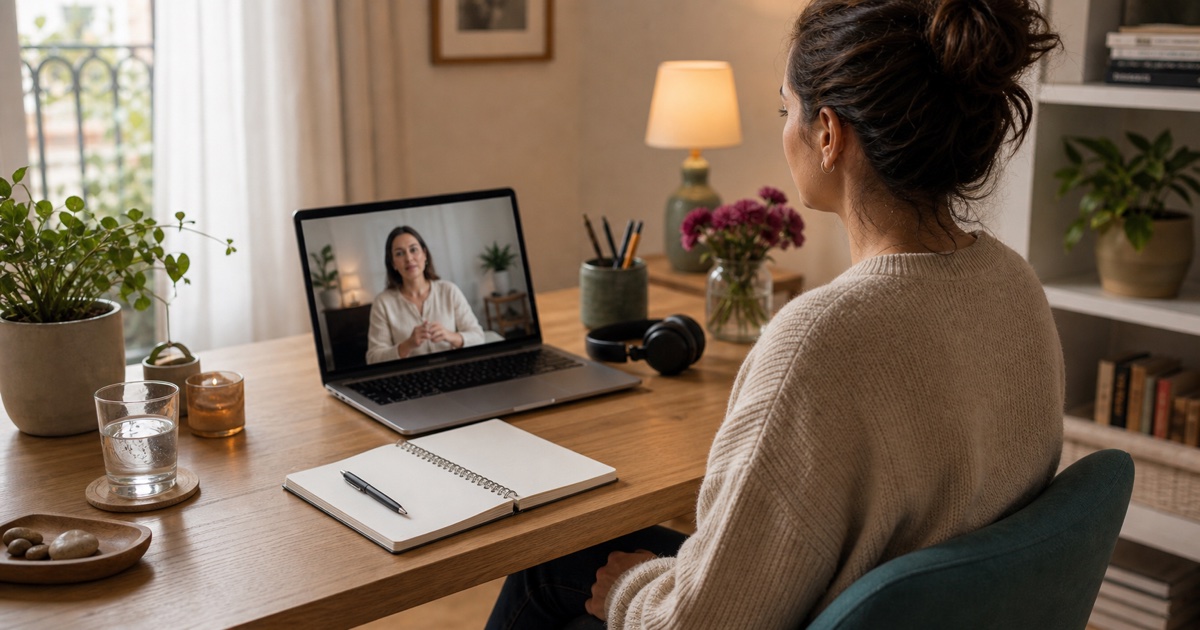 Primeira sessão de EMDR online em um ambiente seguro